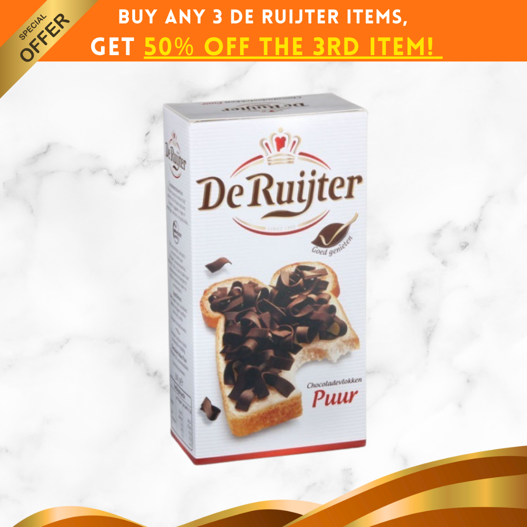 De Ruijter Chocoladevlokken Puur 黑朱古力薄片(200克)