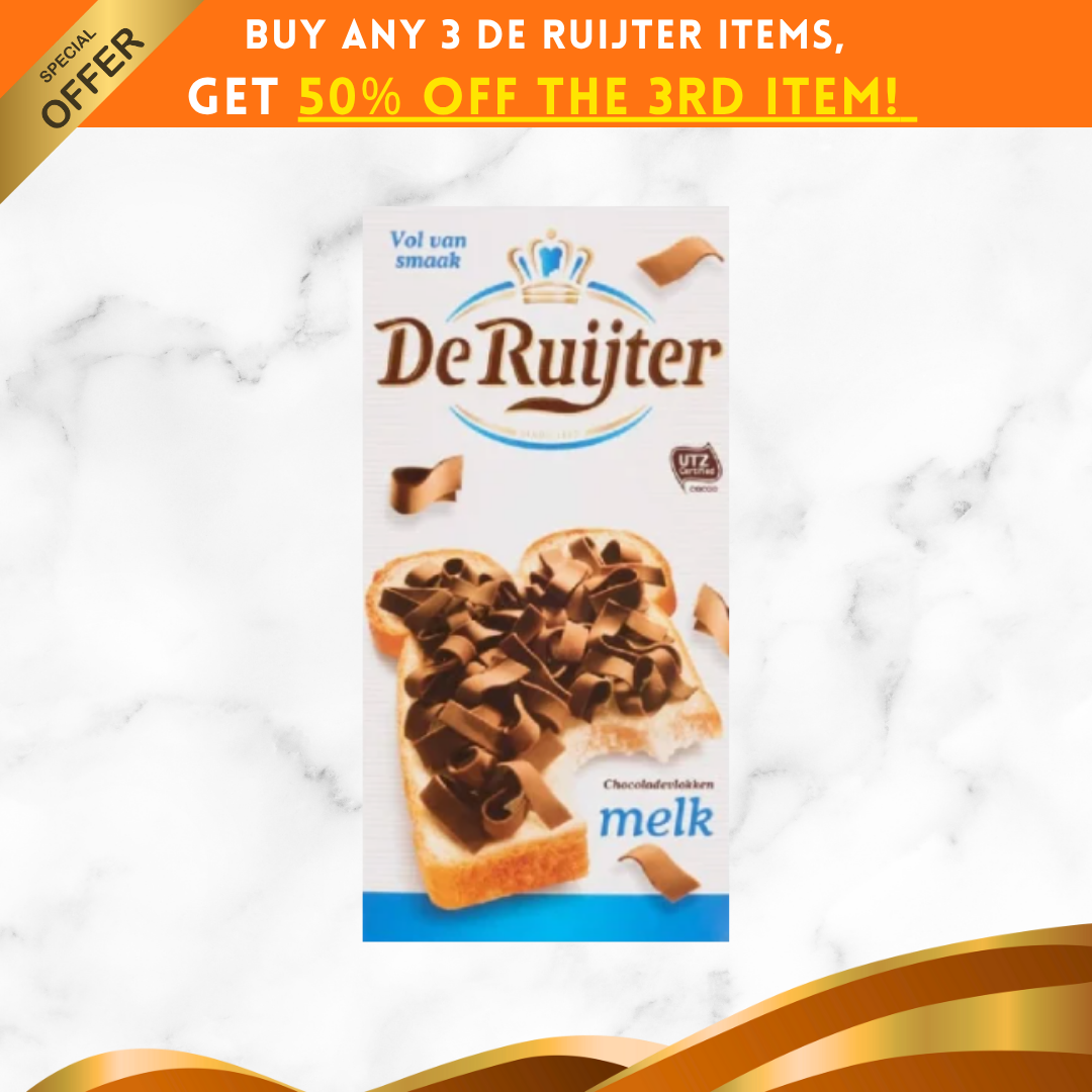 De Ruijter Chocolate Milk Flakes 牛奶朱古力薄片(200克)