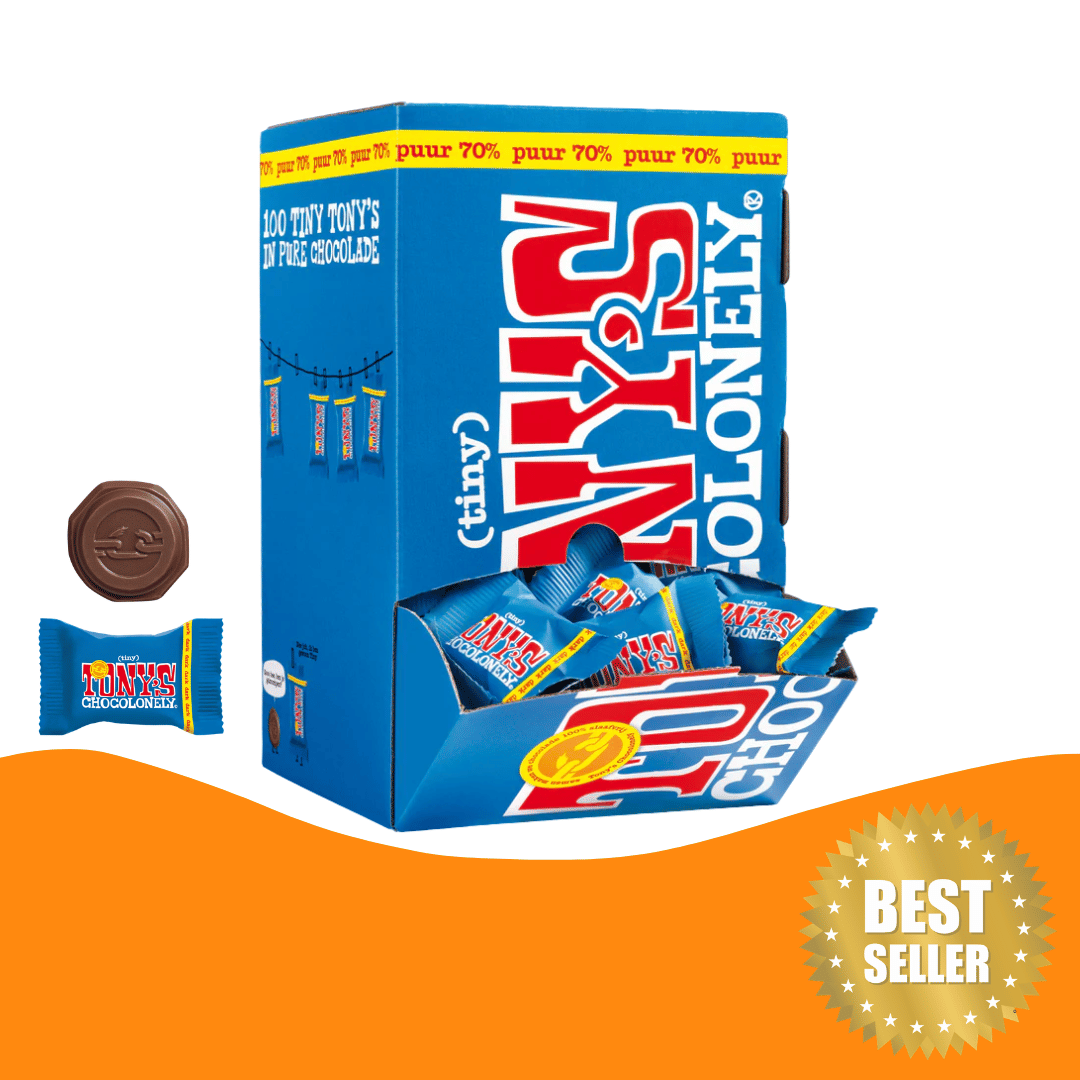 Tony’s Chocolonely 黑朱古力盒裝 100 包 (連心意卡*)
