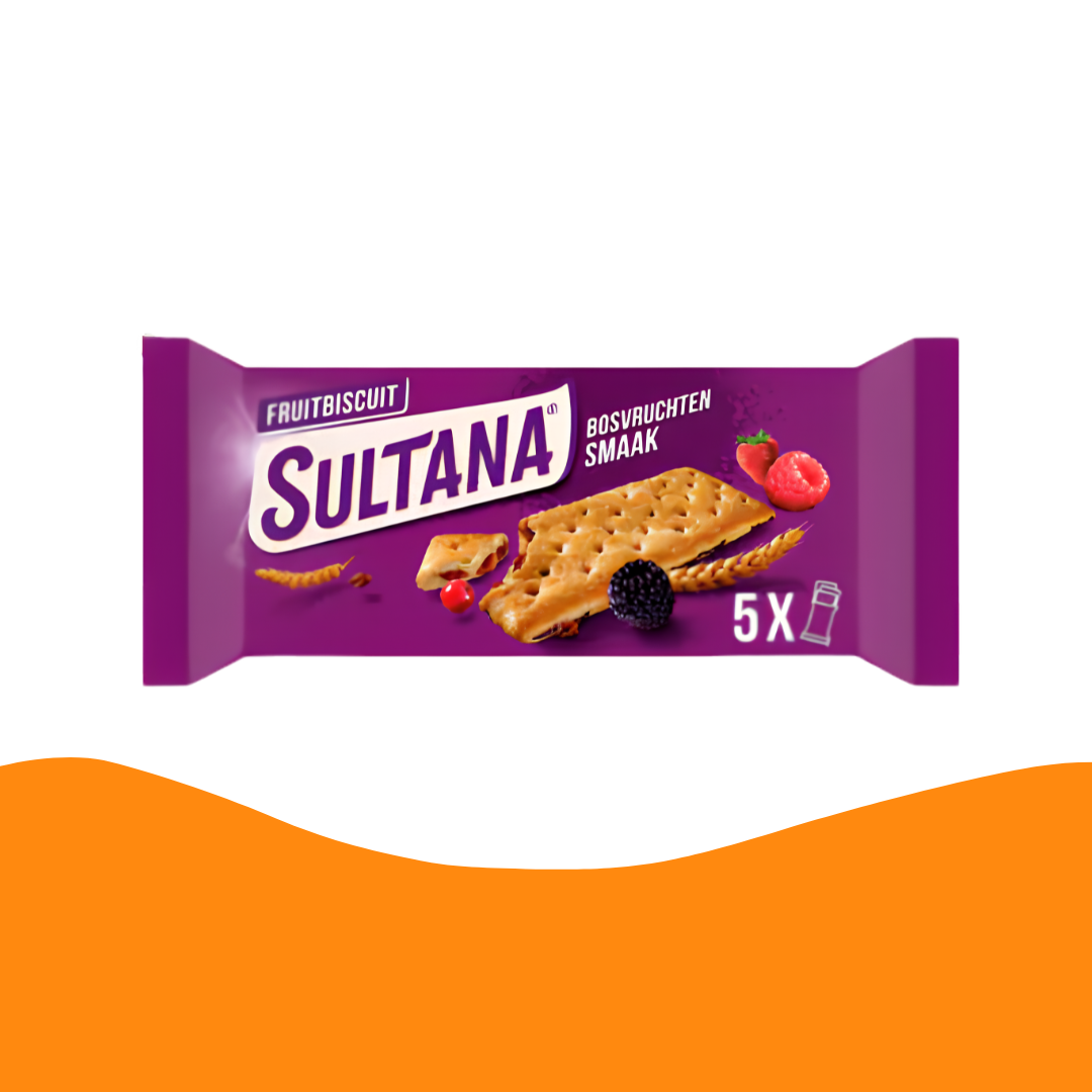 Sultana Bosvruchten / Forest Fruit Biscuits (5 pieces of 3) (218 gram)