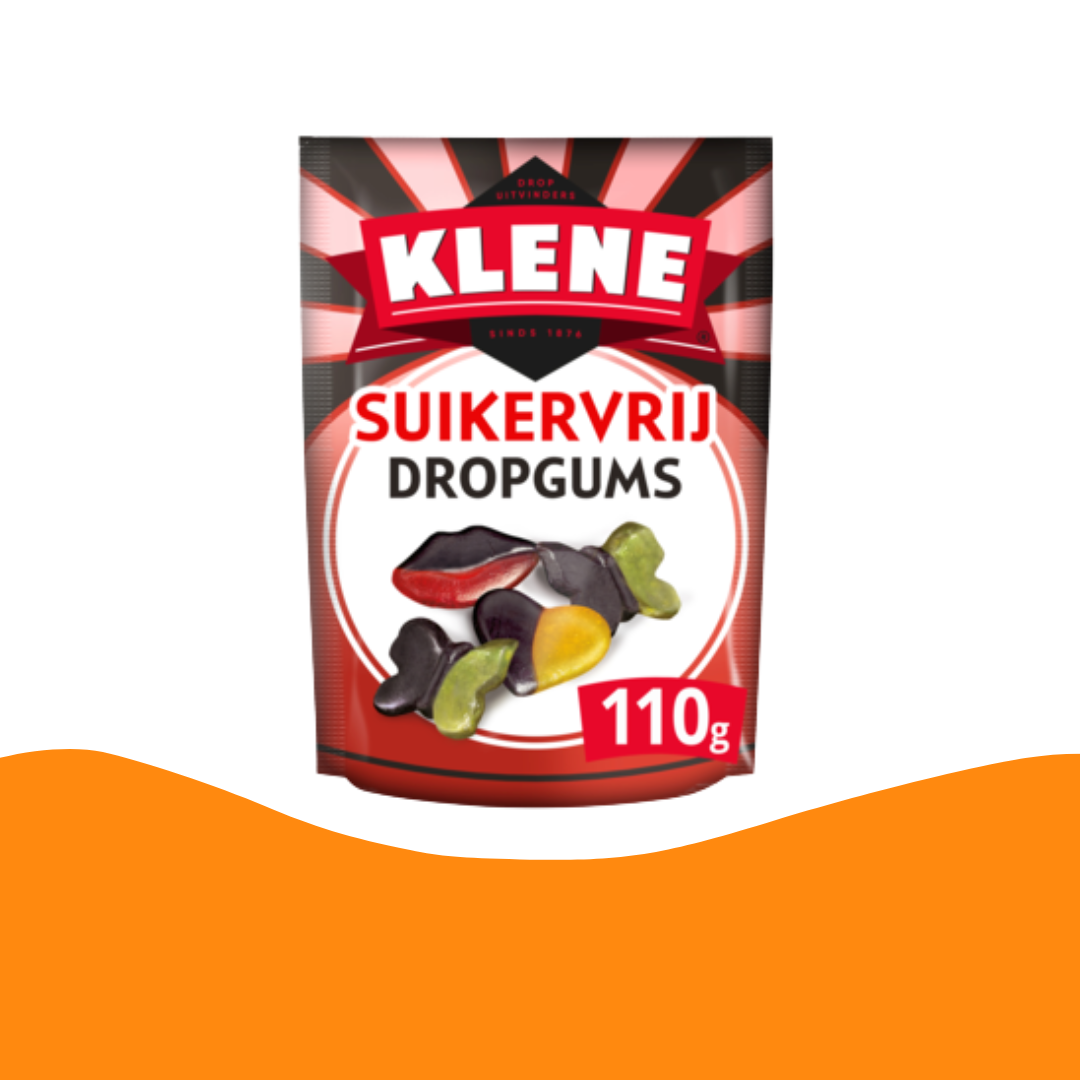 Klene Suikervrij Drop & Fruitsmaak Dropgums / Sugar Free Licorice (110 gram)