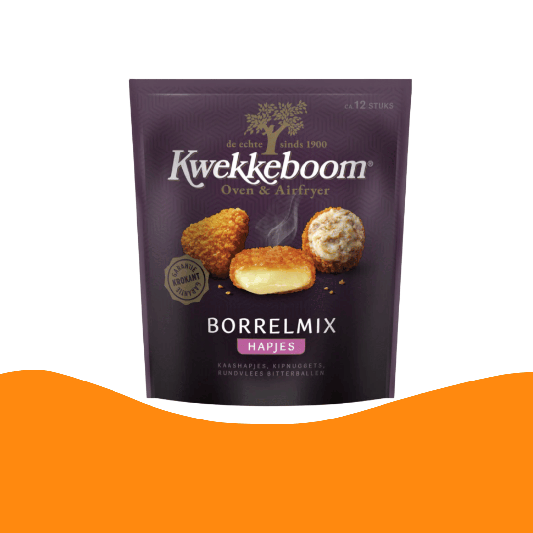 Kwekkeboom Borrelmix Hapjes 荷蘭炸肉丸+炸芝士球 + 炸雞塊 12 件(260 克)|氣炸鍋小食