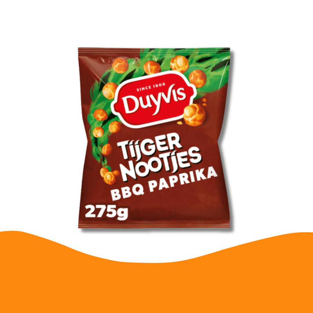 Duyvis Tijgernootjes 燒烤紅椒味脆皮花生(275克) (Best Before 21 June 2026)
