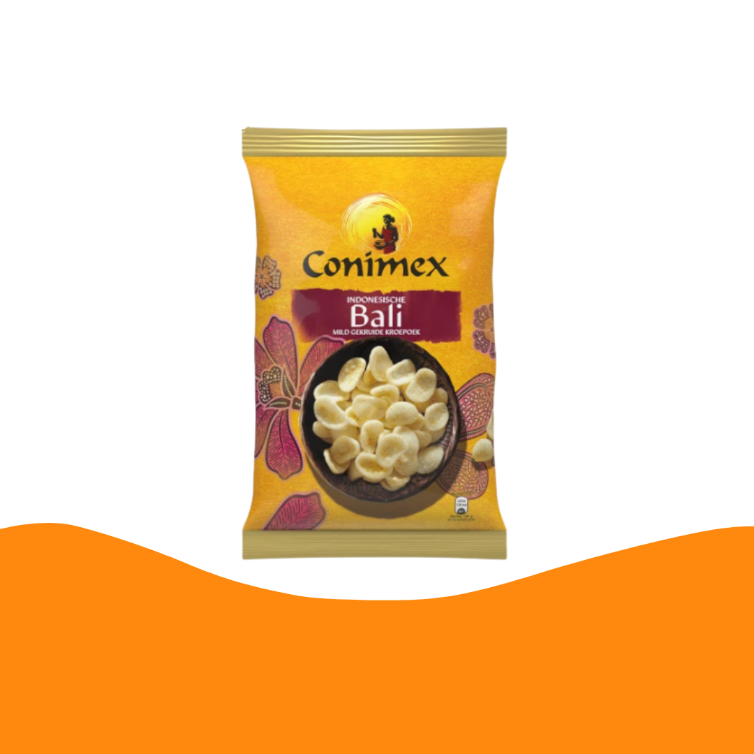 Conimex Indonesische Bali Mild Gekruide Kroepoek/Prawn crackers (75 gram)