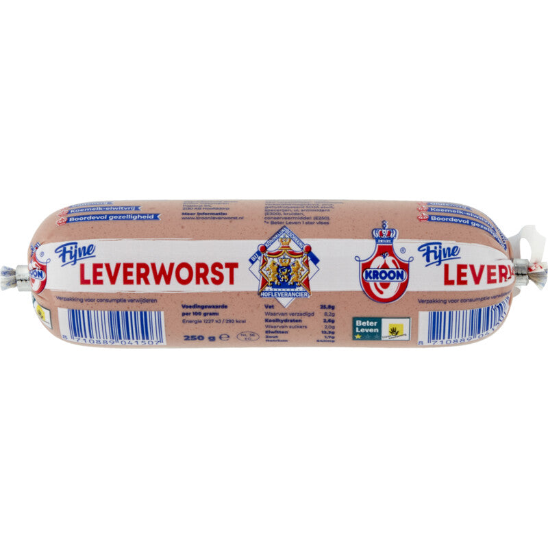 Kroon Leverworst / Liver sausage (250 gram)