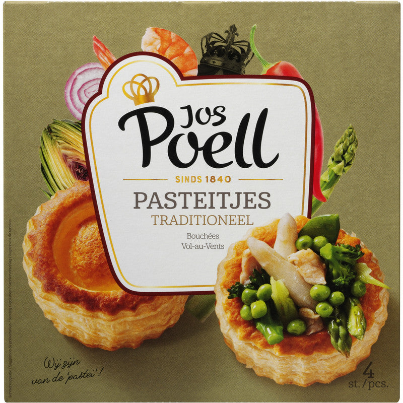 Pasteitjes Jos Poell (vol-au-vent) / 4 stuks 125 gram
