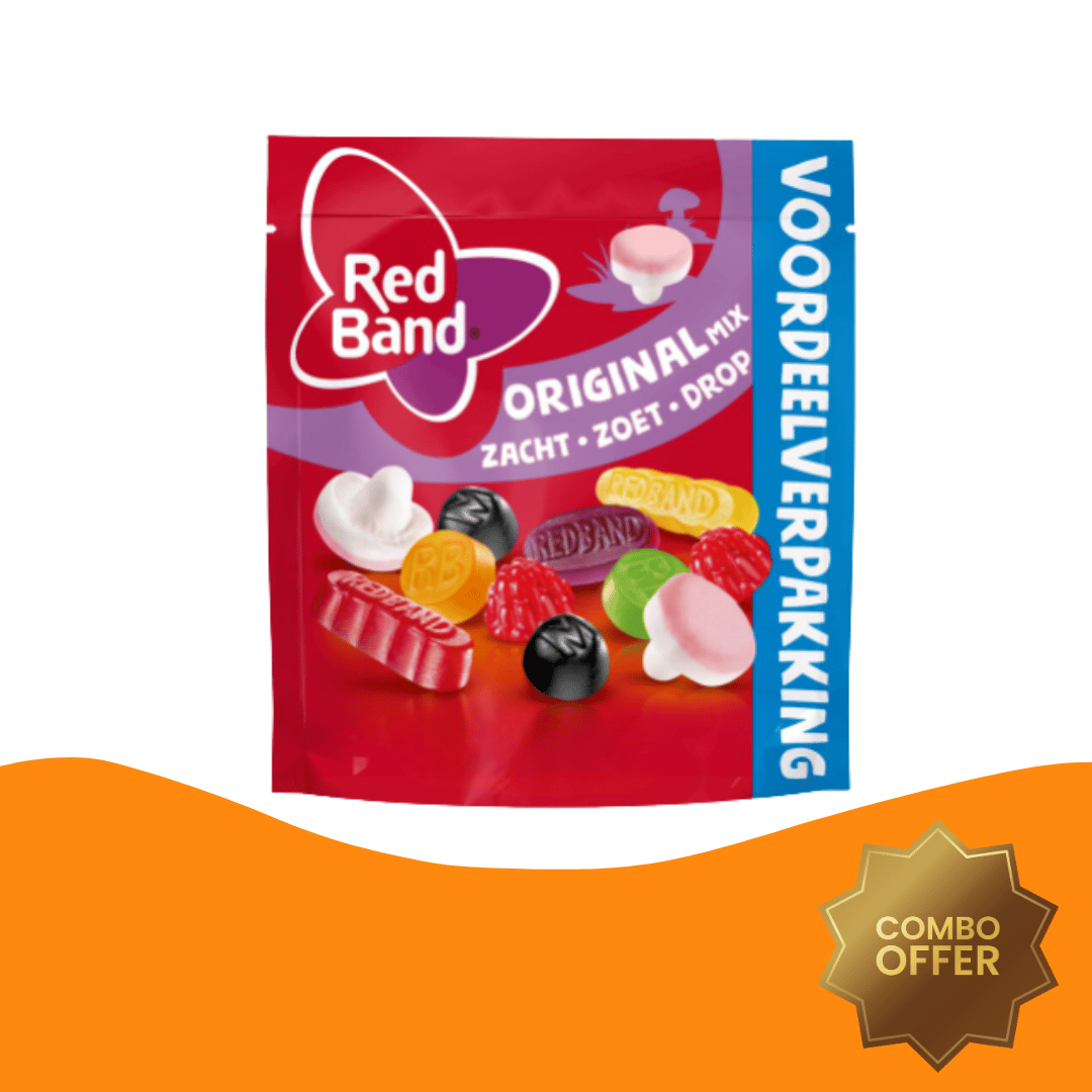 Red Band Original Mix Zacht Zoet Drop Voordeelverpakking / Licorice Soft, Sweet (355 gram)
