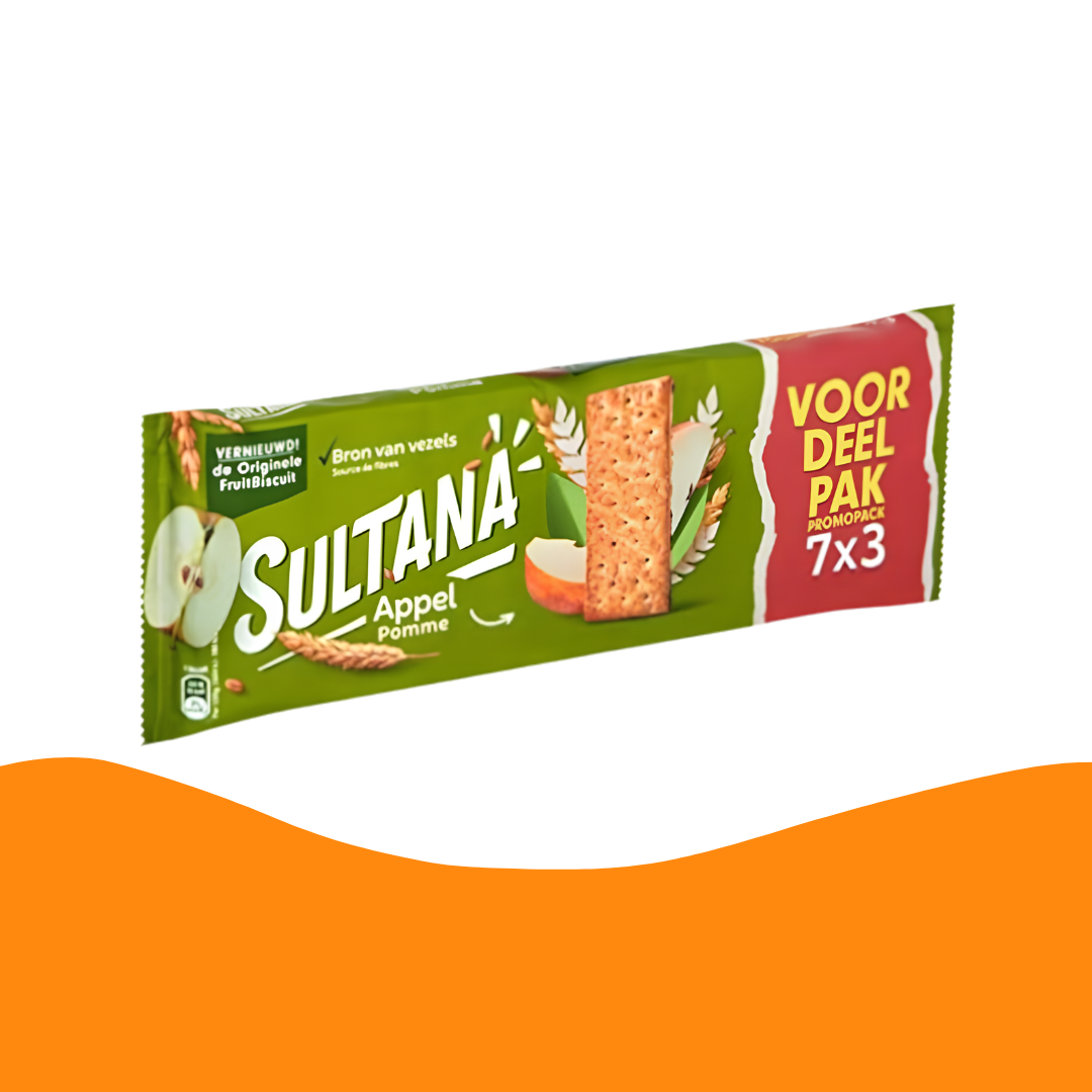 Sultana Apple / Apple Fruit Biscuits (7 pieces of 3) (306 gram) (Promopack)