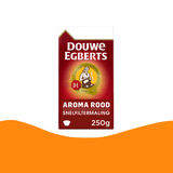 Douwe Egberts Koffie Aroma Rood Snelfilter Maling / Quick filter grind coffee (250 gram)