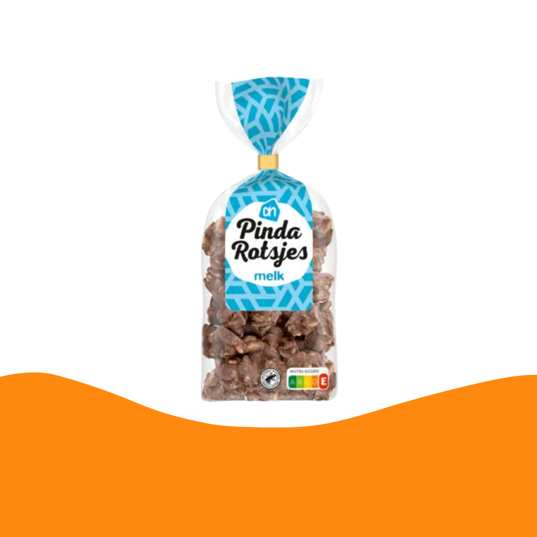 AH Pindarotsjes melk / Milk chocolates with peanuts  (250 gram)