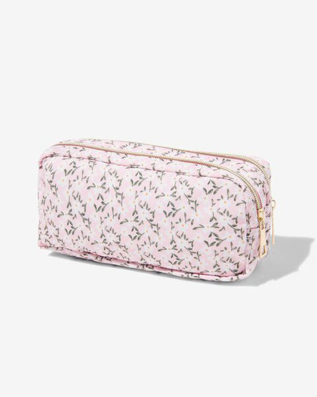 Hema Etui Non-Transparent Flowers with double zip