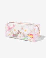 Hema Etui Transparent Flowers with single zip