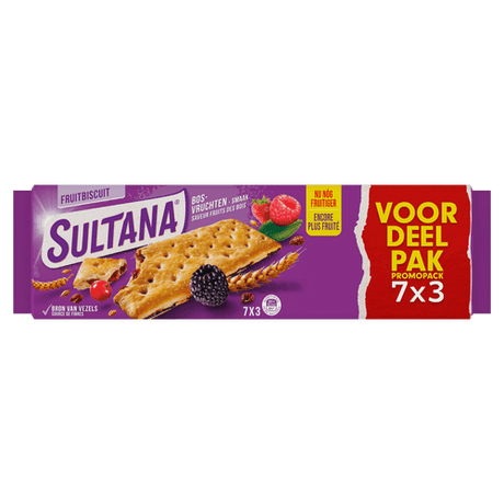 Sultana Bosvruchten / Forest Fruit Biscuits (7 pieces of 3) (306 gram) (Promopack)