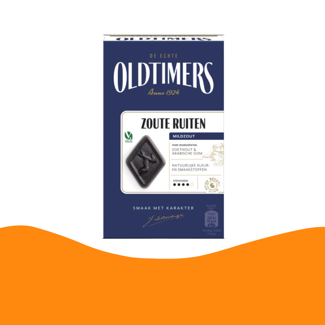 Oldtimers Zoute Ruiten (235 gram)/Salted licorice