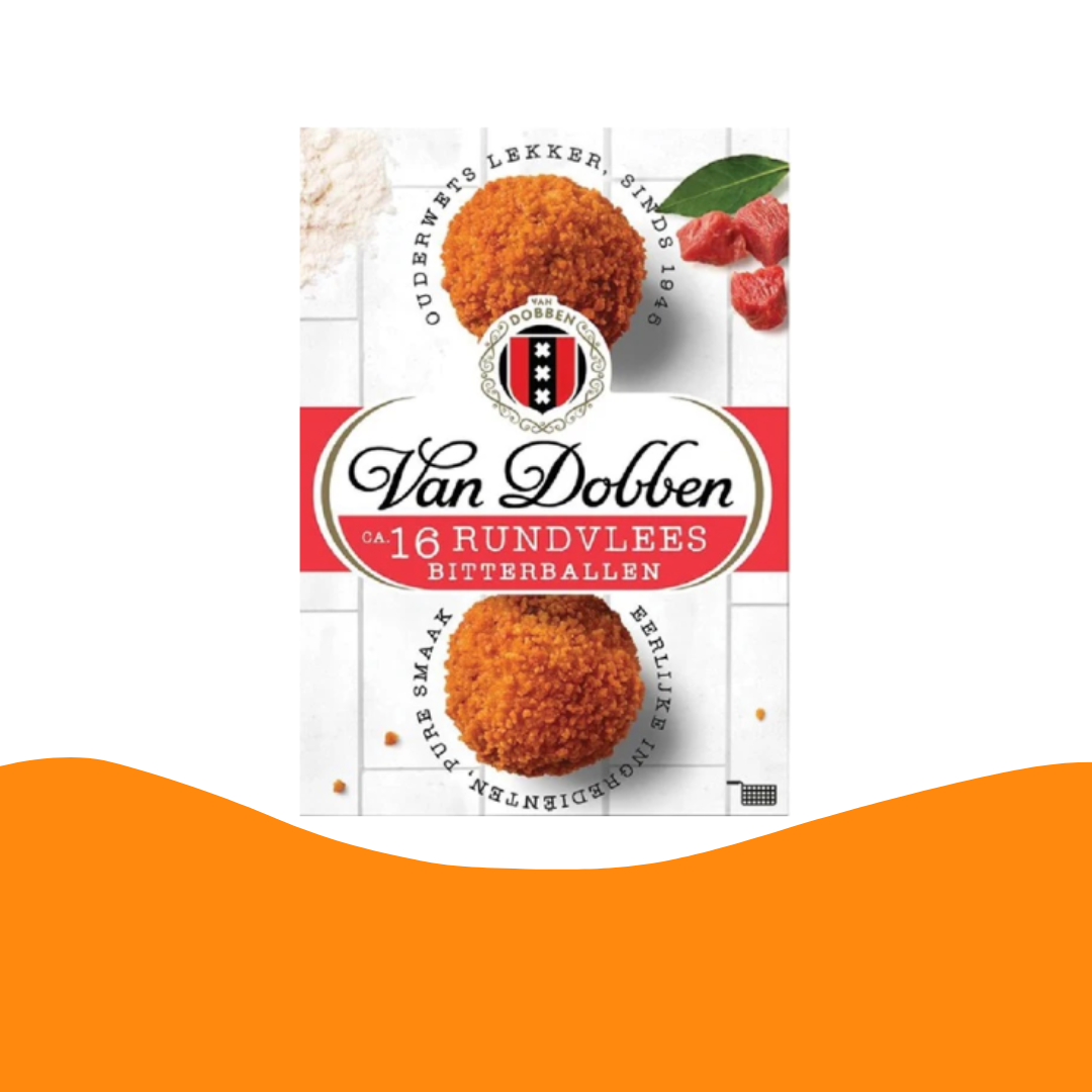 Van Dobben Deep Fryer: 16 Rundvlees Bitterballen (400 gram)
