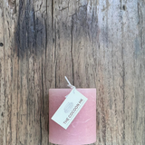 Rustic Pillar Candle 7x7.5cm Soft Pink