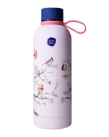 Water Bottle Delft Blue Forest Birds (Pink) - Insulated & Stainless Steel 500 ml