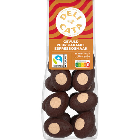 Dark Chocolate Eggs with Caramel Espresso Filling 150 gram