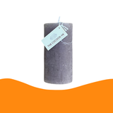 Rustic Pillar Candle 6x12cm Beige