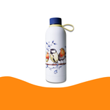 Water Bottle Delft Blue Forest Birds - Insulated & Stainless Steel 500 ml