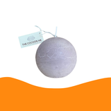 Rustic Ball Candle 8cm Light Brown