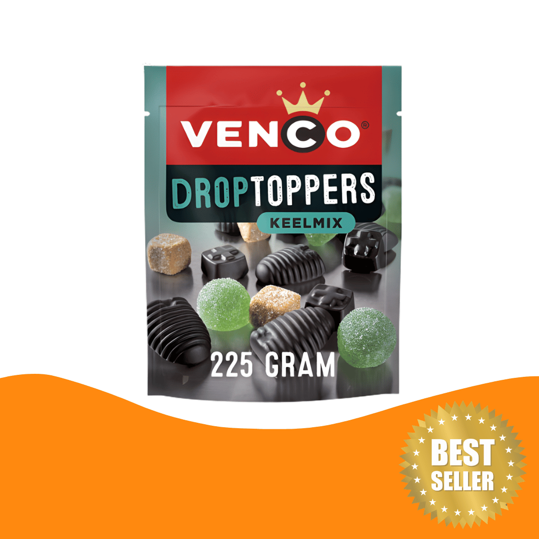 Venco Droptoppers Keelmix 225 gram/sweet licorice throat mix