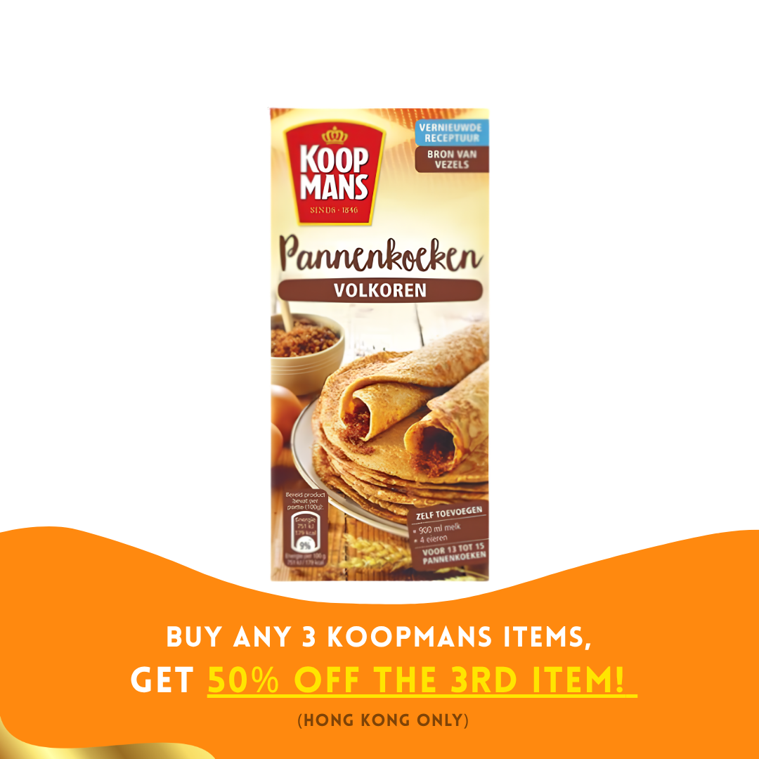 Koopmans Pannenkoekenmix volkoren ( 400 gram )/Mix voor volkoren Hollandse pannenkoeken
