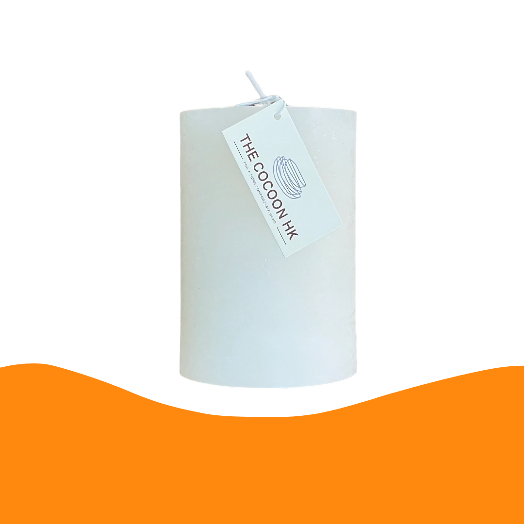 Rustic Pillar Candle 7x10cm Ivory