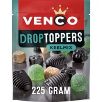 Venco Droptoppers Keelmix 225 gram/sweet licorice throat mix