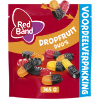 Red Band Dropfruit Duo's Extra 365 gram/Licorice and wine gum candy