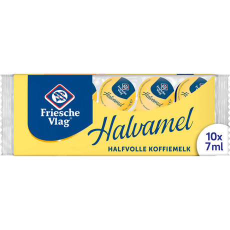Friesche Vlag Halvamel (10 kopjes x 7 ml)/ Halfvolle koffiemelkbekers