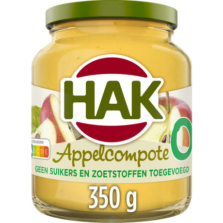 Appelcompote Hak 0% No Added Sugars & Sweeteners 350 gram )