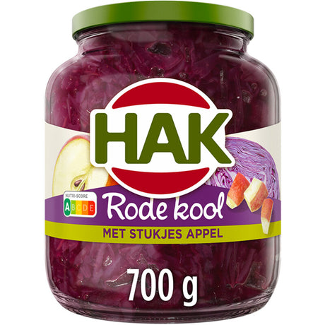 Hak Rode Kool met stukjes Appel / Red cabbage with Apple (700 gram)