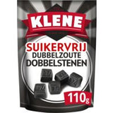 Klene Suikervrij Dubbelzoute Dobbelstenen / Sugar Free Licorice Salted Dices (110 gram)