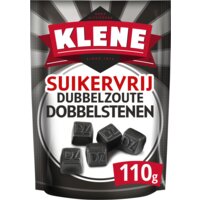 Klene Suikervrij Dubbelzoute Dobbelstenen / Sugar Free Licorice Salted Dices (110 gram)