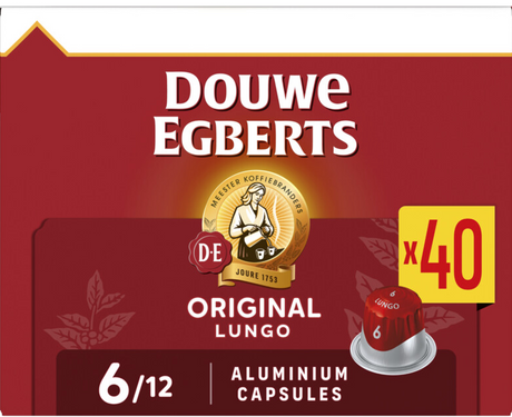 Douwe Egberts Lungo 6 Original Capsule Coffee (40 capsules)