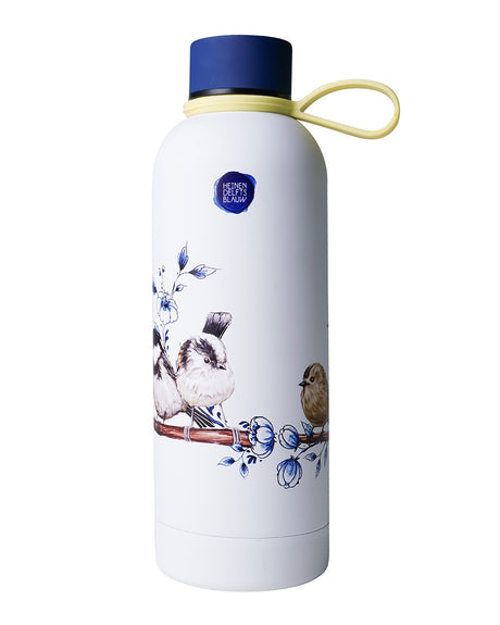 Water Bottle Delft Blue Forest Birds - Insulated & Stainless Steel 500 ml