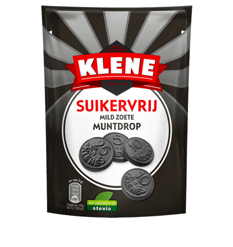 Klene Suikervrij Mild Zoete Muntdrop (100 gram)