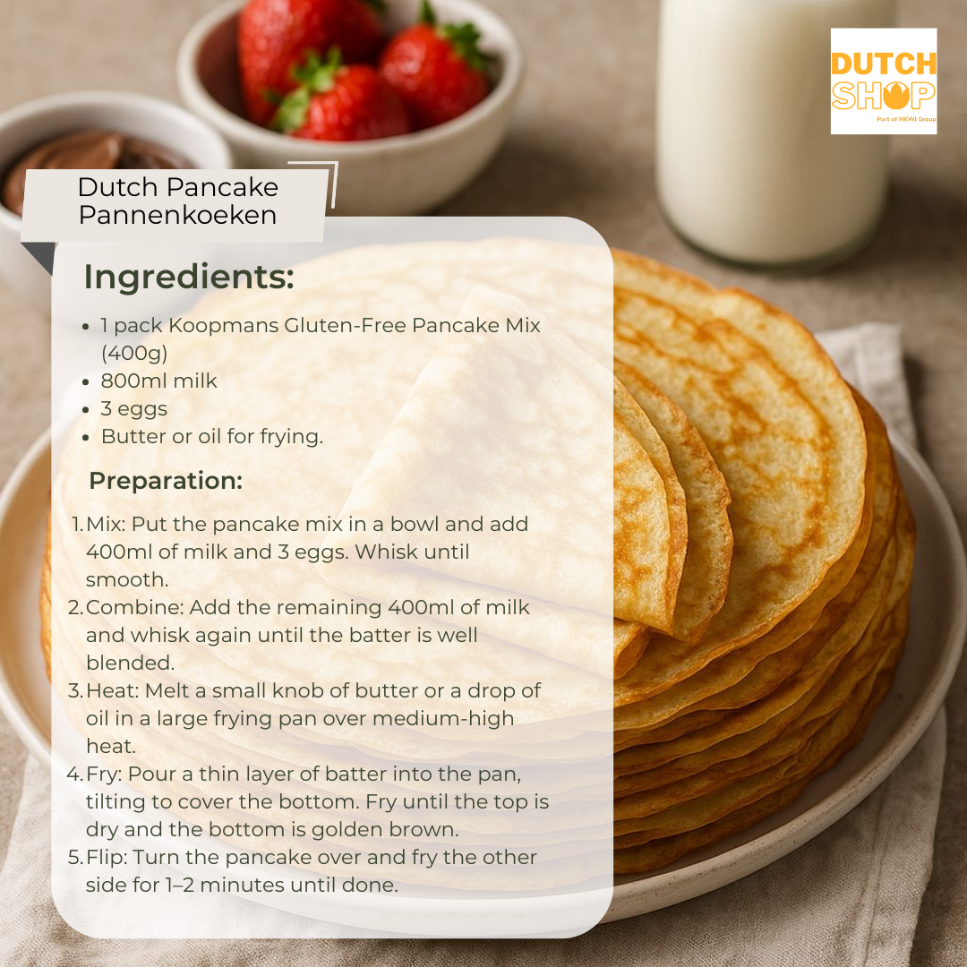 Koopmans Pannenkoeken Glutenvrij 400 gram/Mix for gluten-free Dutch pancakes (Best Before 15 June 2026)