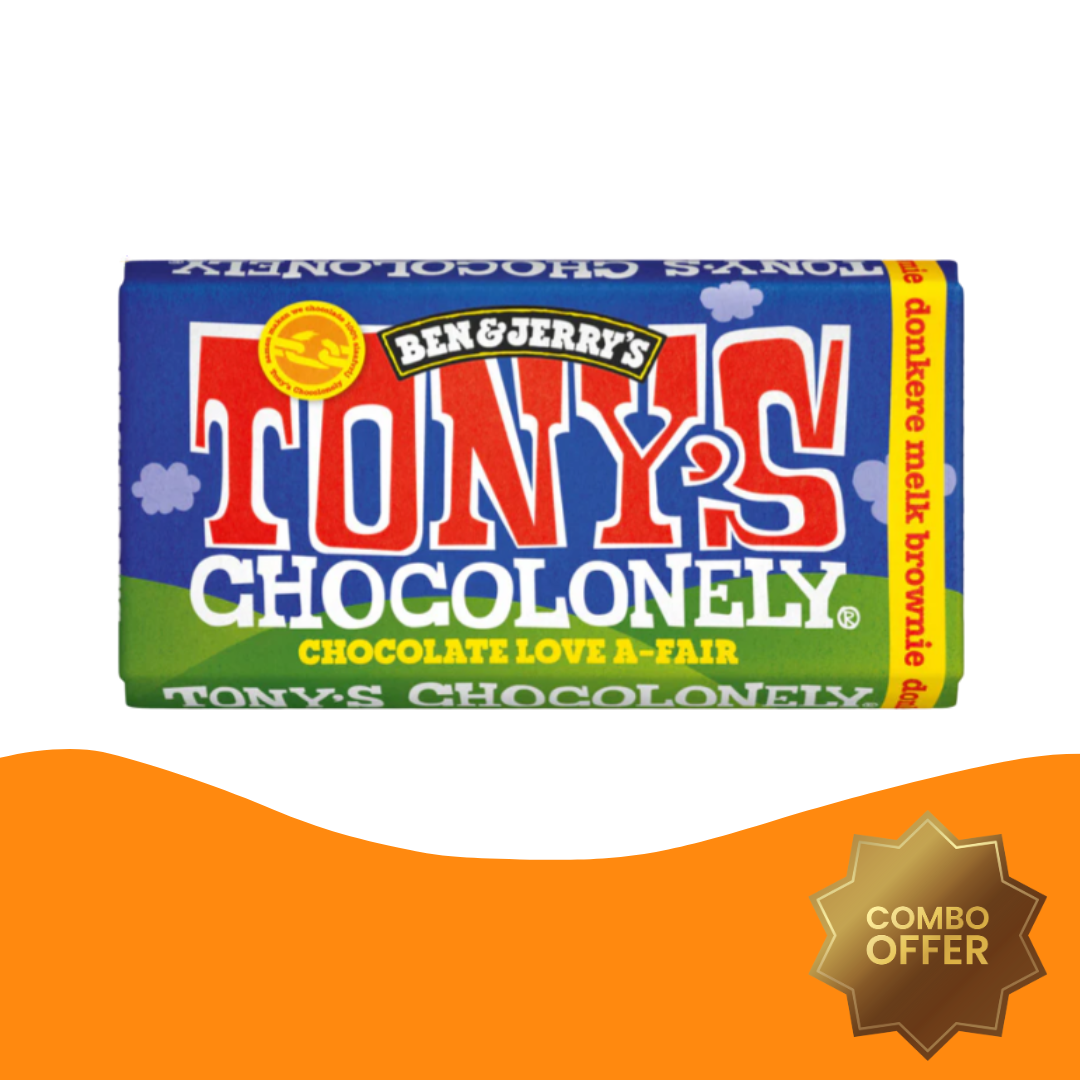 Tony's Chocolonely Ben & Jerry's Donkere Melk Brownie 180 gram (With Message Card*)