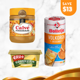 Calve Pindakaas met stukjes pinda / Crunchy peanut butter ( 350 gram )