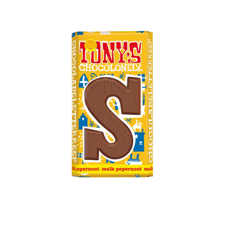 Tony's Chocolonely Letter S - milk pepernoot (180 gram) (Expected early Oct 2026)