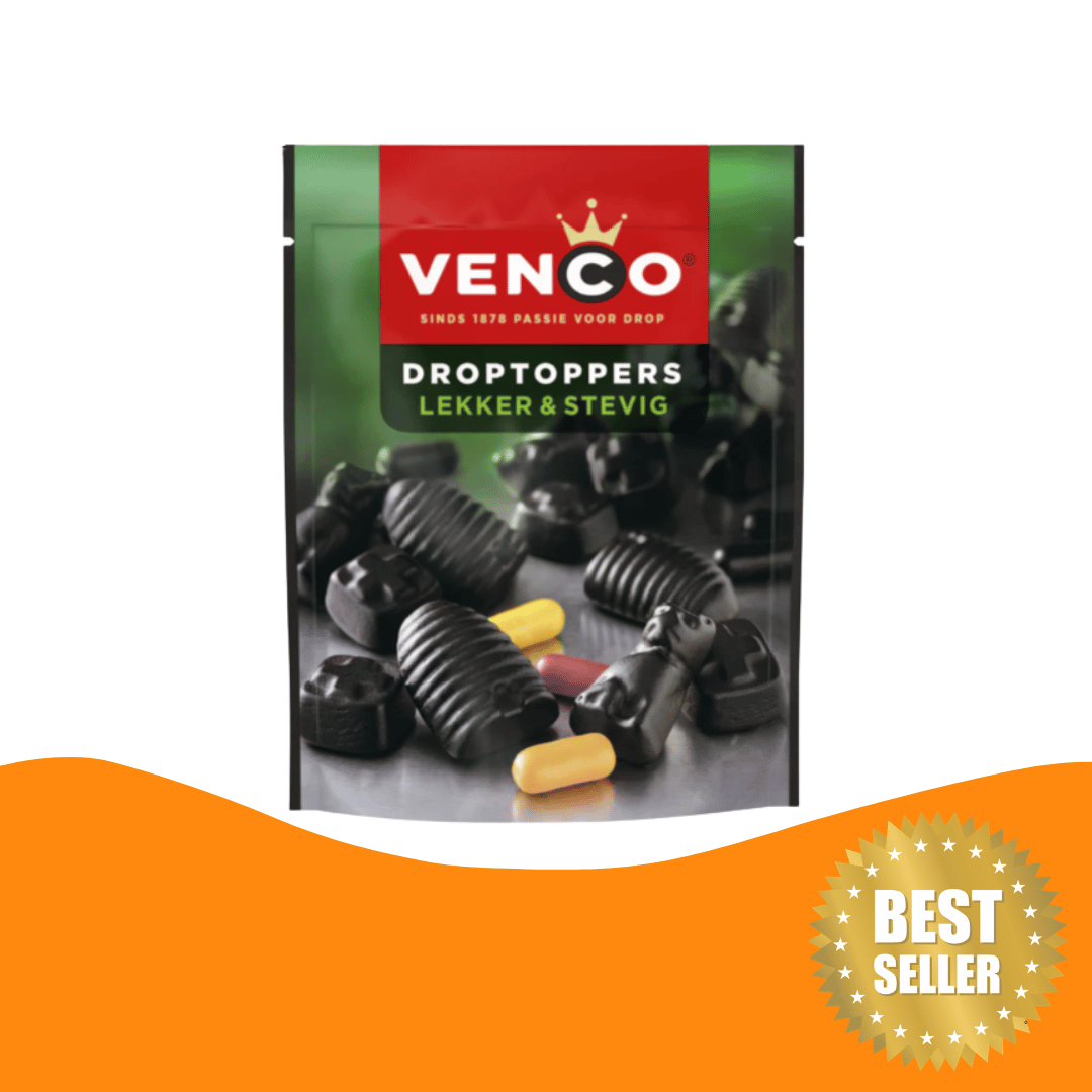 Venco Droptoppers Lekker en Stevig /  Tasty and Sturdy (225 gram)