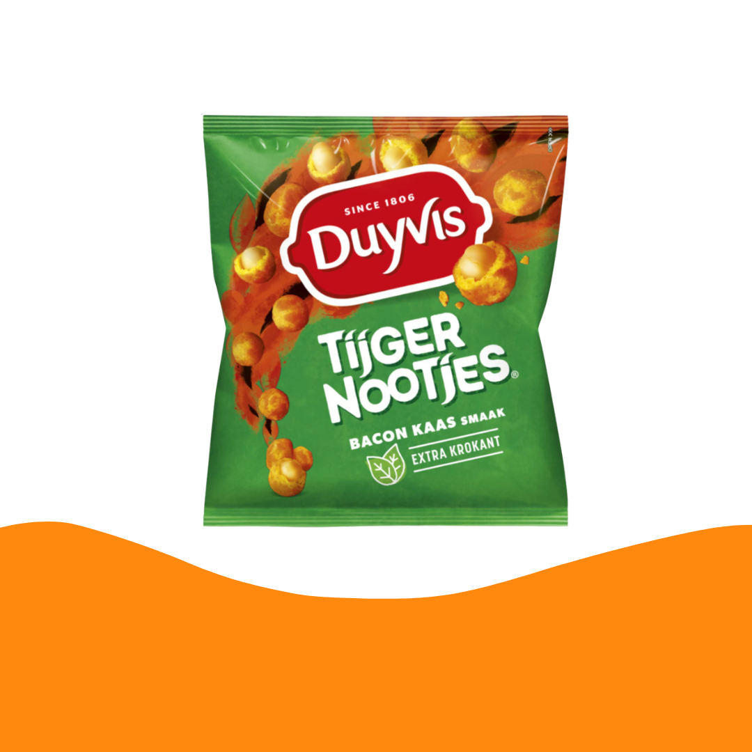 Duyvis Tijgernoten Bacon Kaas (275 gram) (Best Before 17 May 2026)