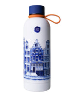 Water Bottle Delft Blue Canal Houses - Insulated & Stainless Steel 500 ml