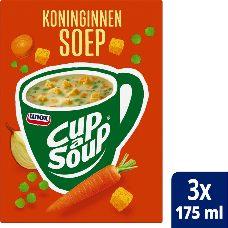 Unox Cup-a-Soup Koninginnen 即沖紅蘿蔔青豆湯（3包裝 × 每包18克）(Best Before July 2026)
