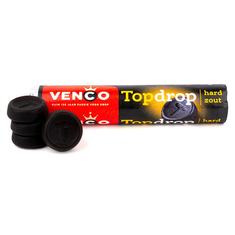 Venco Topdrop Hard Zout (47 gram)/ Hard salted licorice