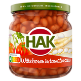 Wittebonen in tomatensaus HAK (185 gram)/White beans in tomato sauce