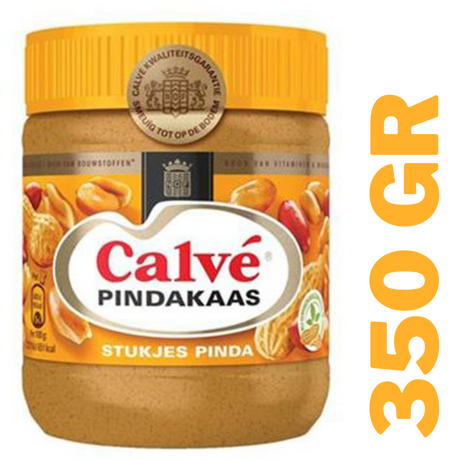 Calve Pindakaas met stukjes pinda / Crunchy peanut butter ( 350 gram )
