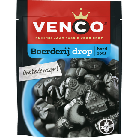 Venco Boerderij drop (235 gram)/Hard salted licorice